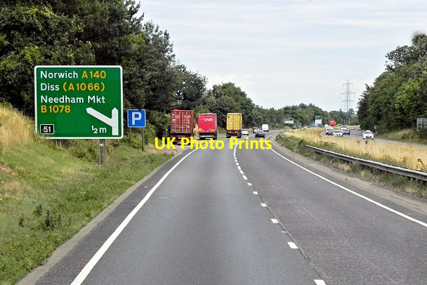 Photo 6"x4" Westbound A14 Layby, Beacon Hill Coddenham Green c2013