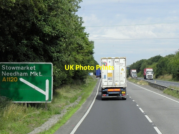 Photo 6"x4" Westbound A14 near Creeting St Peter Creeting St Mary c2013