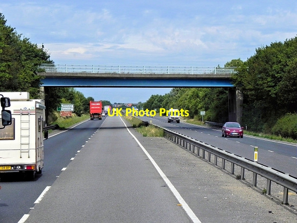 Photo 6"x4" Westbound A14, Pound Road Bridge Stowmarket c2013
