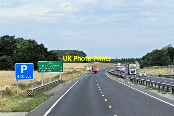 Photo 6"x4" Westbound A14 near Haughley Harleston\/TM0160 c2013