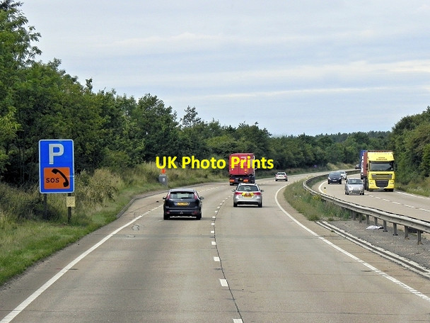 Photo 6"x4" Layby on Westbound A14 Harleston\/TM0160 c2013