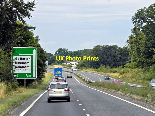 Photo 6"x4" A14, Rougham Downs Blackthorpe c2013