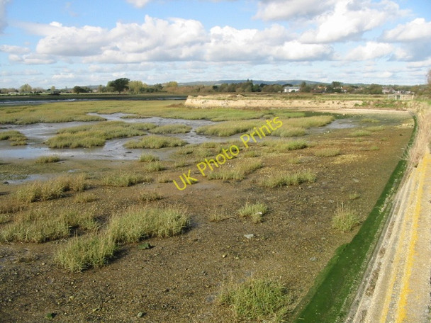 Photo 6"x4" Looking N along sea wall in the direction of Fishbourne Apuldram c2008