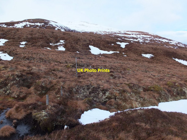 Photo 6"x4" Old fence to the south of Ben Wyvis Cnoc nan Each M\u00f2r c2014