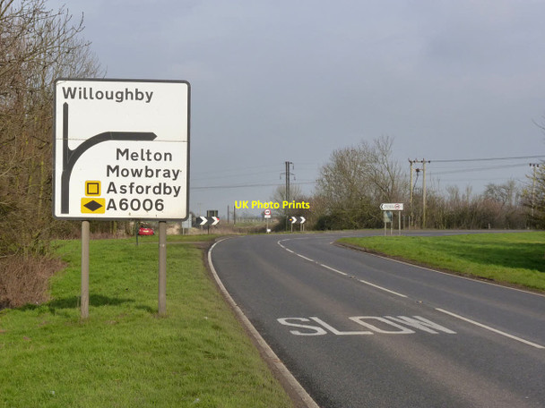 Photo 6"x4" Road junction near Wymeswold Wymeswold c2014