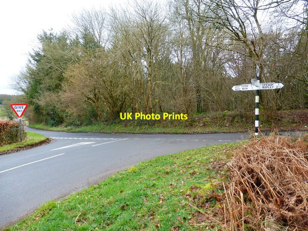 Photo 6"x4" Junction of Hawthorn Road and Lyeway Lane from the north Charlwood\/SU6731 c2014