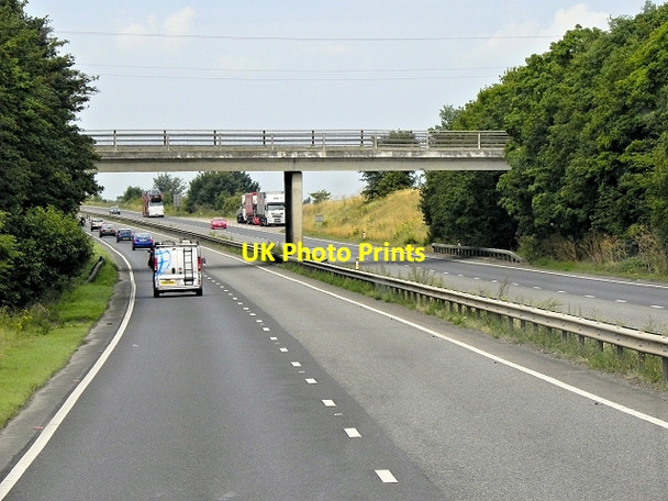 Photo 6"x4" Westbound A14, Station Road Bridge Kennet End c2013