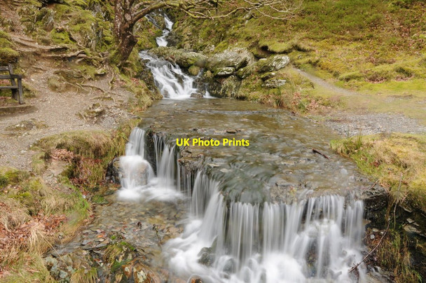 Photo 6"x4" Waterfall on Nant Dolfolau Elan Village c2014