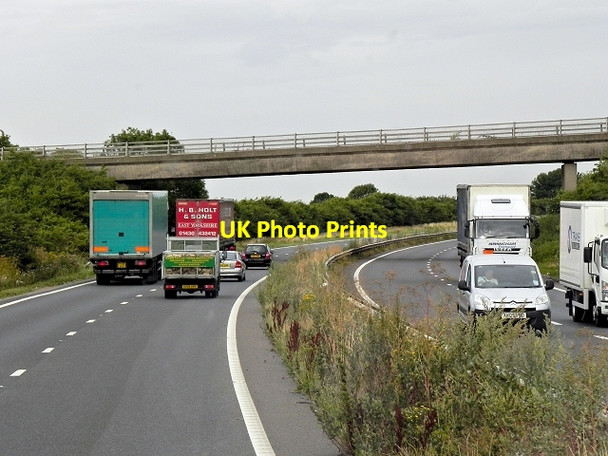 Photo 6"x4" Westbound A14, Low Fen Drove Way Bridge Teversham c2013
