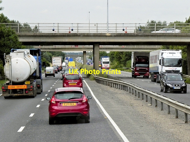 Photo 6"x4" Cambridge Bypass, Bridges at Histon Junction (J32) Arbury\/TL4460 c2013