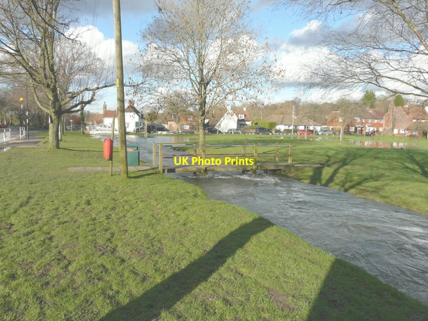 Photo 6"x4" The Nail Bourne in flood Derringstone c2014