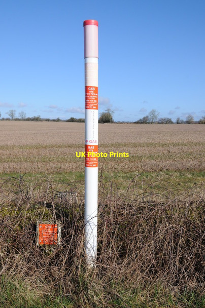 Photo 6"x4" Gas pipeline marker Tarlton c2014