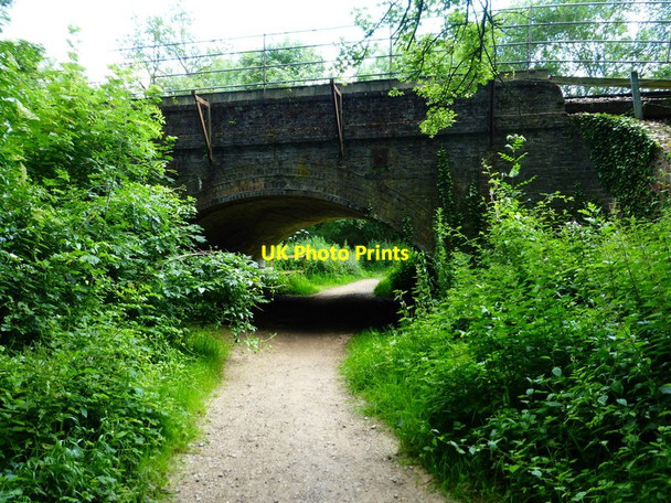 Photo 6"x4" Bridleway passes under rail bridge at Flexford Flexford\/SU9250 c2014