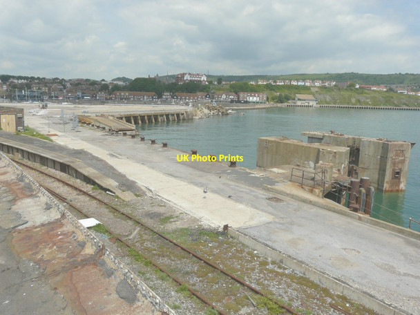 Photo 6"x4" Looking north-northwest from the former Harbour Station Folkestone c2014