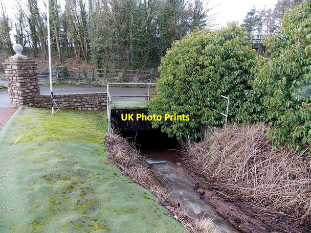 Photo 6"x4" Bridge over a brook at the entrance to Raglan Parc Golf Club Raglan c2014