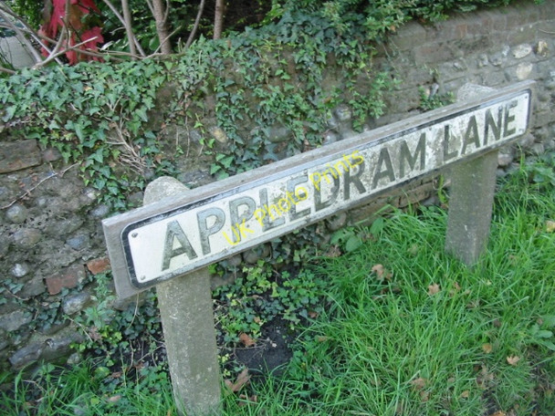 Photo 6"x4" Sign for Appledram Lane leading to Apuldram Chichester c2008
