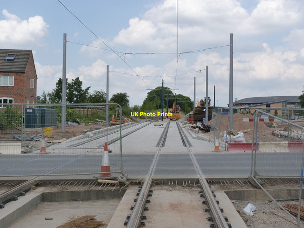 Photo 6"x4" Wilford Lane tram stop, looking north West Bridgford c2014