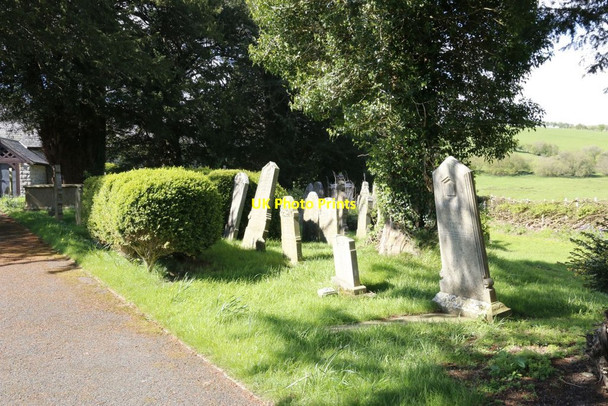 Photo 6"x4" Churchyard on the right Llansantffraed-in-Elwel c2014