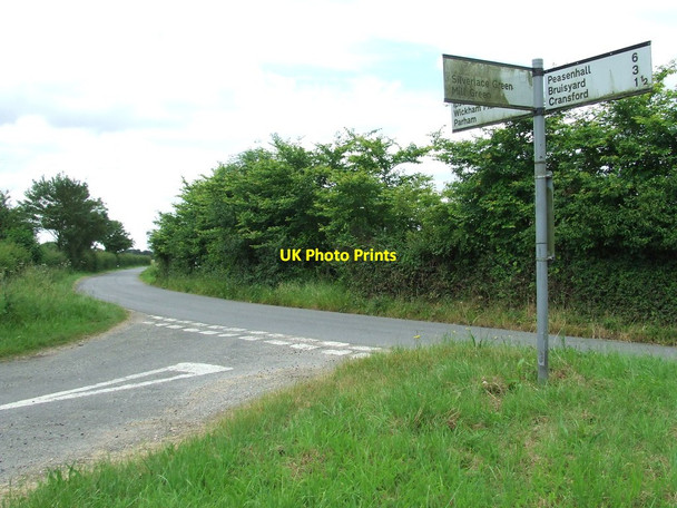 Photo 6"x4" Road Junction North Green\/TM3162 c2014