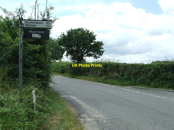Photo 6"x4" Road Sign At Junction Marlesford c2014