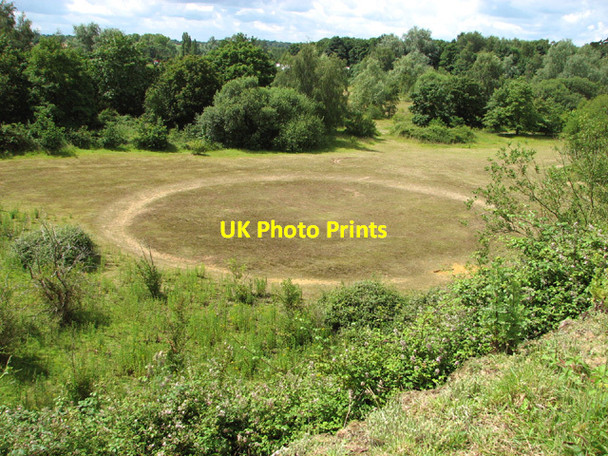 Photo 6"x4" View into a disused gravel pit Holton\/TM4077 c2014