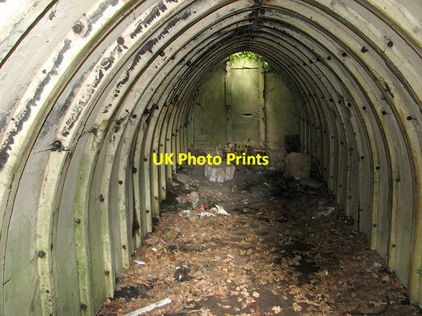 Photo 6"x4" Air raid shelter on Site 10 - interior view Holton\/TM4077 c2014