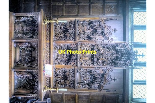 Photo 6"x4" Towneley Hall Chapel Altarpiece Burnley c2014