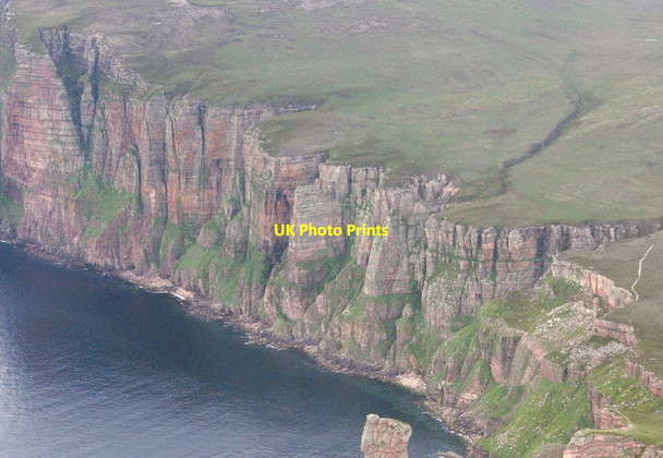Photo 6"x4" Cliffs and seashore just to the north of the Old Man of Hoy Rackwick\/ND2099 c2014