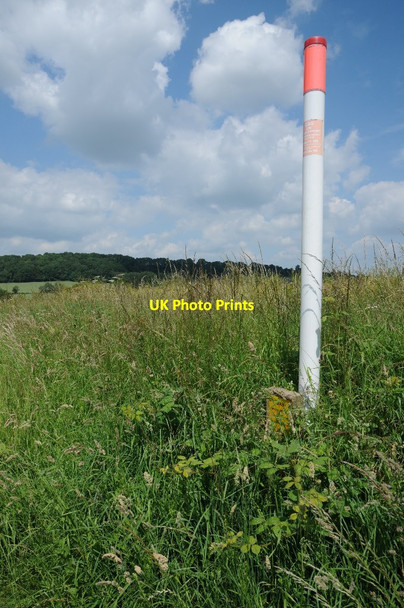 Photo 6"x4" Gas pipeline marker Hope's Rough c2014