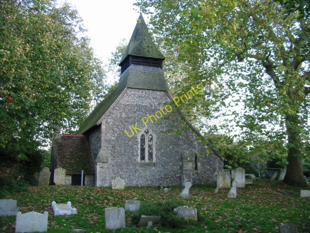 Photo 6"x4" The western end of Apuldram church Chichester c2008