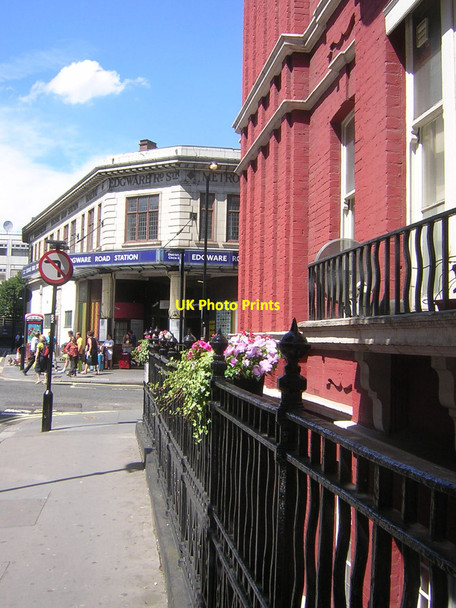 Photo 6"x4" Edgware Road Underground station from Cabbell Street Westminster c2014