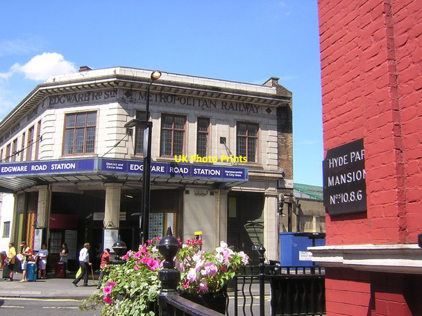 Photo 6"x4" Edgware Road Underground station from Cabbell Street Westminster c2014