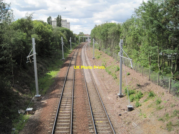 Photo 6"x4" Langloan railway station (site), Lanarkshire, 2014 Coatbridge c2014