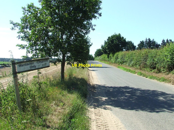 Photo 6"x4" Sign To Wantisden Church Butley c2014