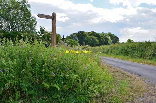 Photo 6"x4" Footpath signpost, Newtonlees Edham c2014