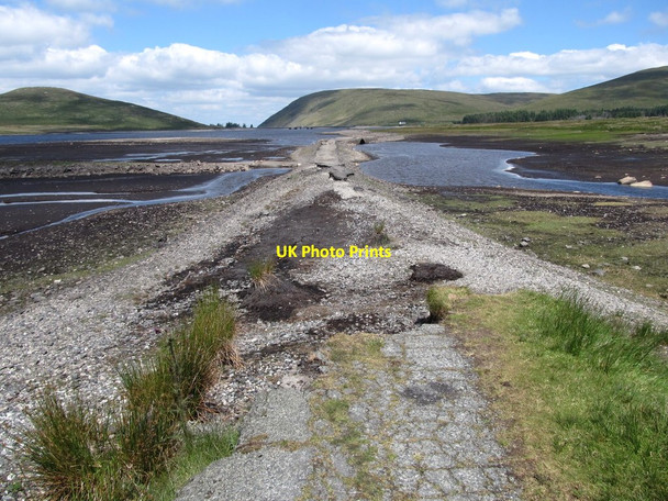 Photo 6"x4" Former Kilkeel to Hilltown Road exposed by the seasonal lowering of water level in the Spelga Reservoir Hilltown\/J2128 c2013