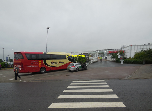 Photo 6"x4" Thurrock Services. M25 Lakeside\/TQ5879 c2014 P1