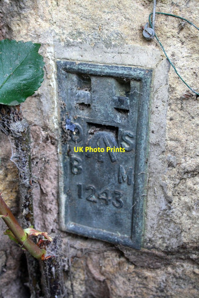 Photo 6"x4" Benchmark on #1 Bescaby Lane Waltham on the Wolds c2014
