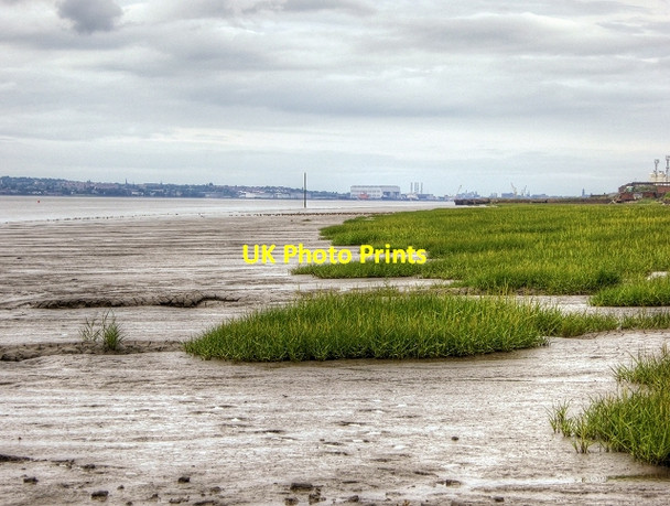Photo 6"x4" River Mersey Estuary at Speke Garston\/SJ4084 c2014