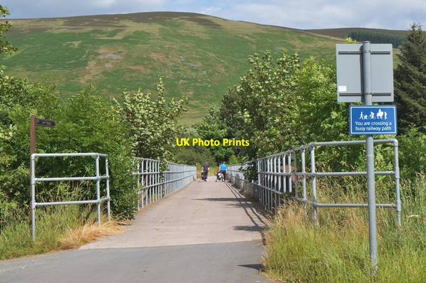 Photo 6"x4" Former railway bridge over the Tweed, Cardrona Cardrona c2014