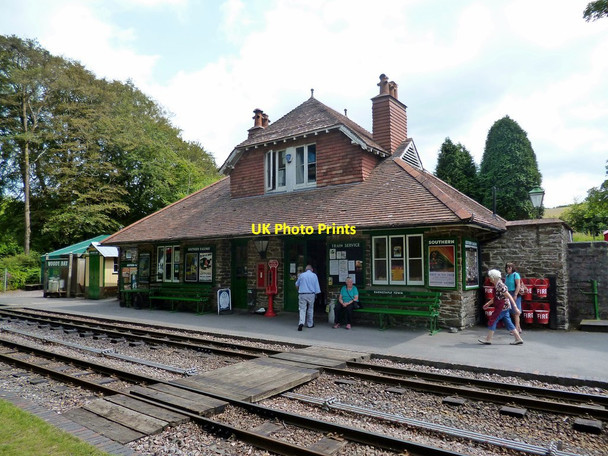 Photo 6"x4" Woody Bay Railway Station Martinhoe Cross c2014
