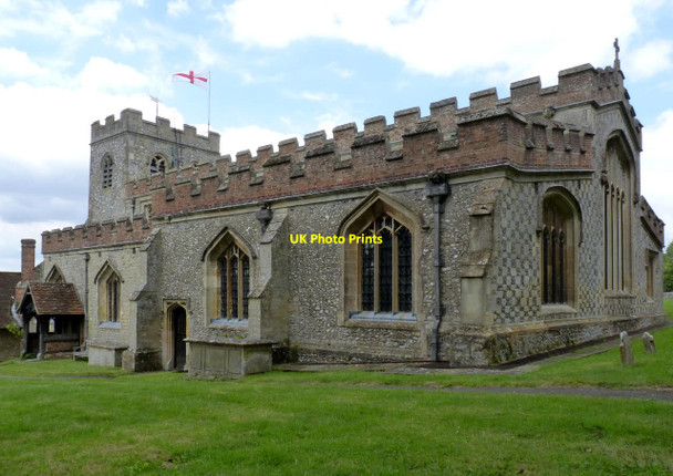 Photo 6"x4" Ewelme Church, St John the Baptist's Chapel exterior Ewelme c2014