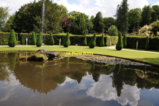 Photo 6"x4" Pond and fountain, Chatsworth Edensor c2014