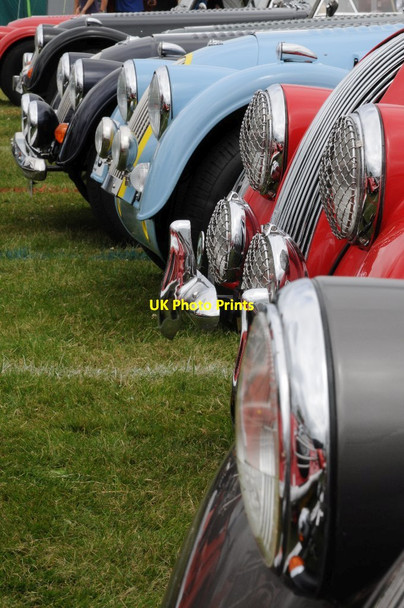 Photo 6"x4" Morgan headlights and grilles Great Malvern c2014