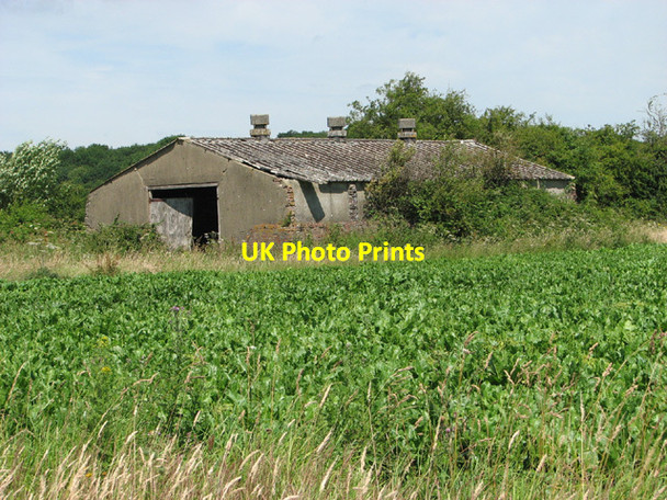 Photo 6"x4" Old airfield building on a field boundary Downham Market c2014