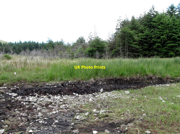Photo 6"x4" Exposed peat on the shores of the Spelga Reservoir Kilcoo c2013
