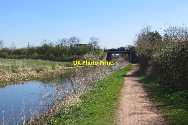 Photo 6"x4" Bridgwater Canal and M5 Creech St Michael c2015