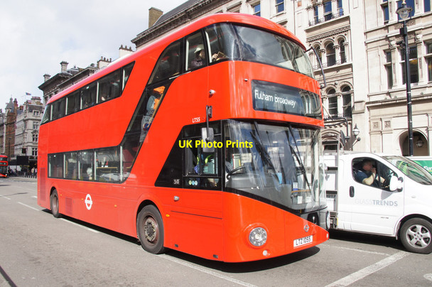 Photo 6"x4" A modern red London bus, Whitehall, Westminster Westminster c2015