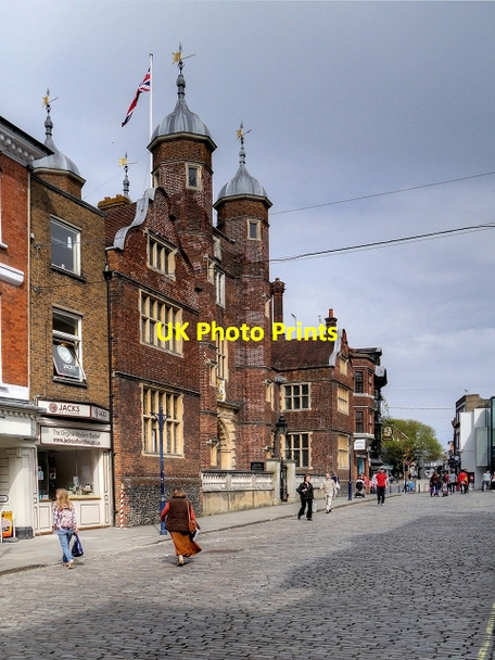 Photo 6"x4" Guildford High Street, Abbot's Hospital Guildford c2015