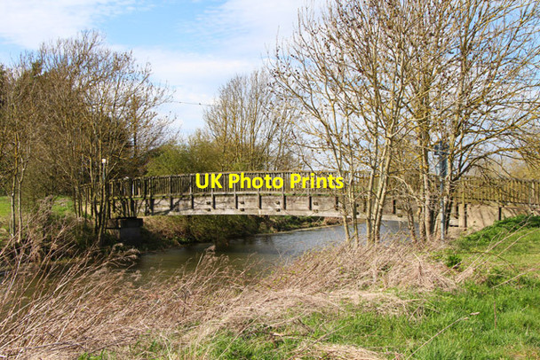 Photo 6"x4" Wooden footbridge over Stone Bridge Drain Northlands\/TF3453 c2015